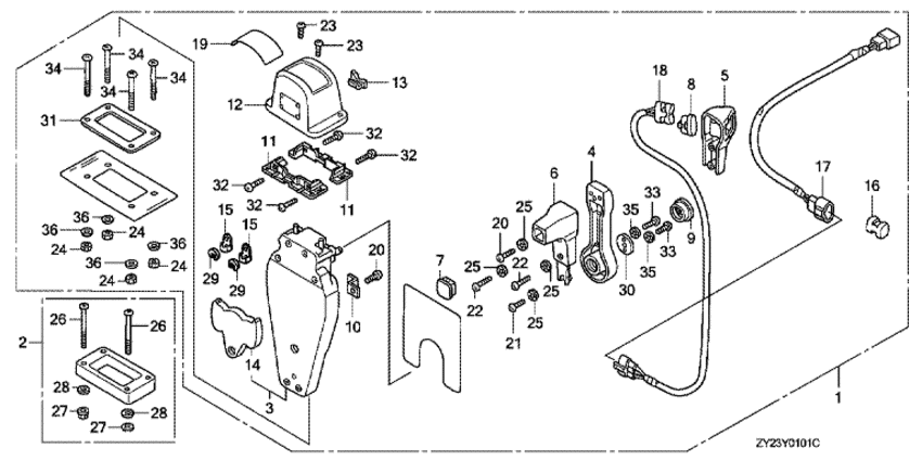 ���������  ����� BF200A2 - Remote Control (top Mount Single Type) (left) - ������������� ���������� (���������, �����, ������ ������)