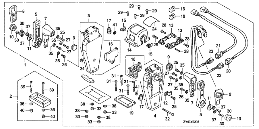 �������� ������-������� ����� BF200AK1 - Remote Control (top Mount Dual Type) (left) / ������������� ���������� (��������, ������ ������) (�����)