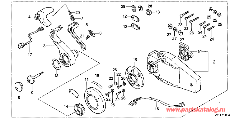 ��������� 4x-������� ��������� BF150AK2 - Fop-8-4 Flush Type Remote Control Top Mount (Right) - Fop-8-4 ���������� �� (��������� ���������, ������)
