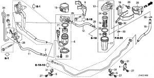 E-18-2 Отделитель воды (сепаратор)/Топливный Сетчатый Фильтр (2) (E-18-2 Water Separator/Fuel Filter Strainer (2))