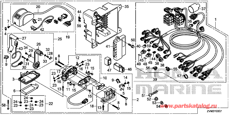     BF225D - Fop-3-7  (   ) (Main) (Dbw) - Fop-3-7 Single Type Remote Control Top Mount (Main) (Dbw)