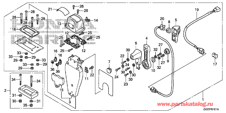 ��������� BF250A - Fop-1-1 ���������� �� (���������, ��������� ������, �����) - Fop-1-1 Single Type Remote Control Top Mount (Left)