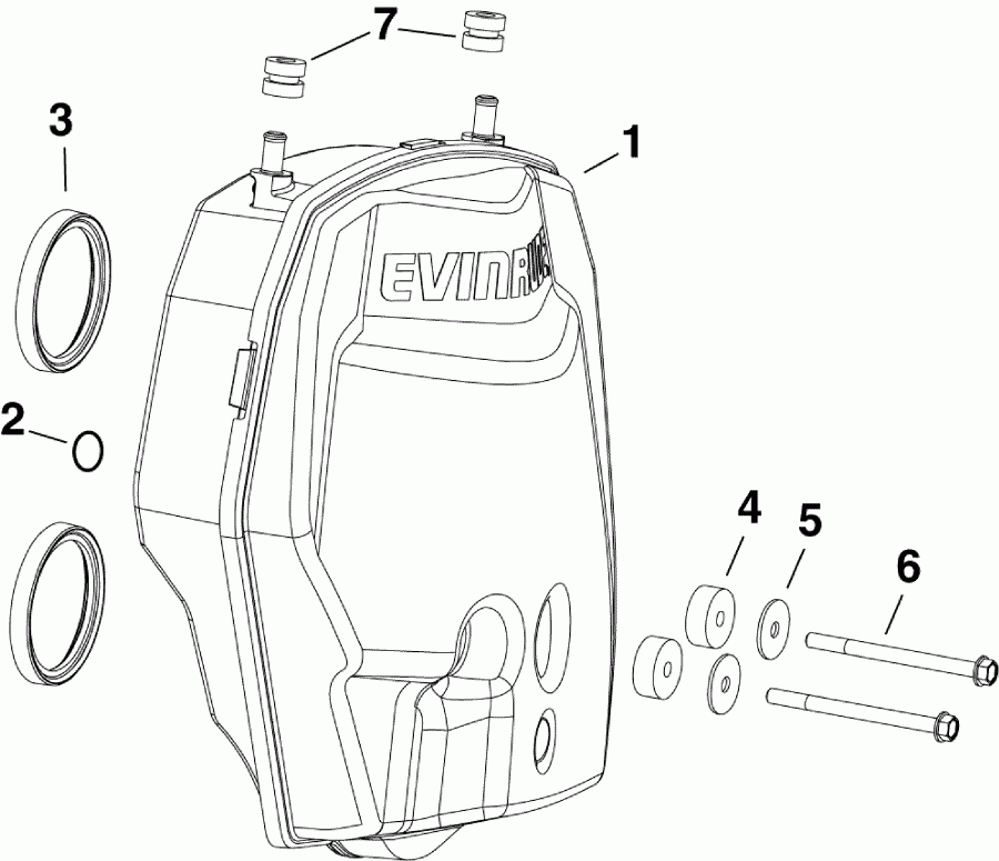 ����� Evinrude E115DPXSCR  - r ��������� / r Silencer
