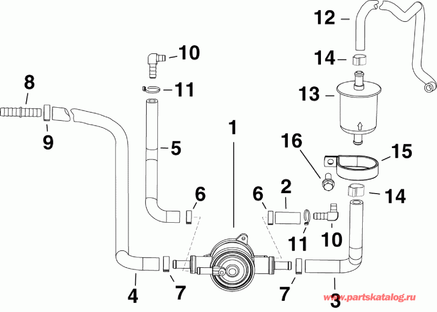 �������� ����� Evinrude E115DSLSCR  - el Lift Pump & Filter
