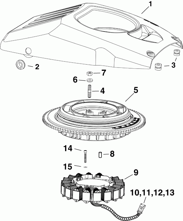 ��������� �������� ����� EVINRUDE E150DCXSCF  - ywheel & Stator