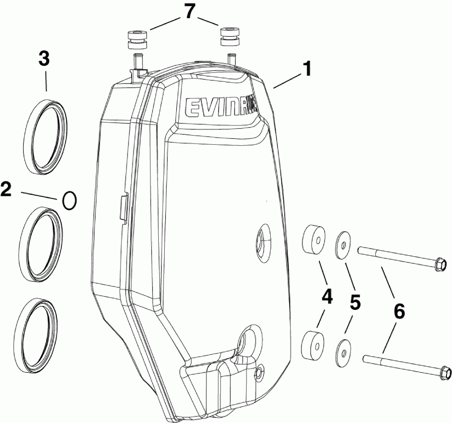  Evinrude E150DPXSCR  - r  / r Silencer