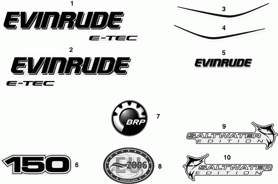  EVINRUDE E150DPXSCR  - cals - cals