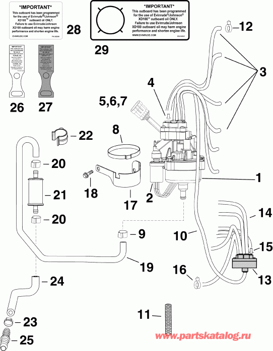 �������� ��������� ����� EVINRUDE E150HSLSCF  - l Pump