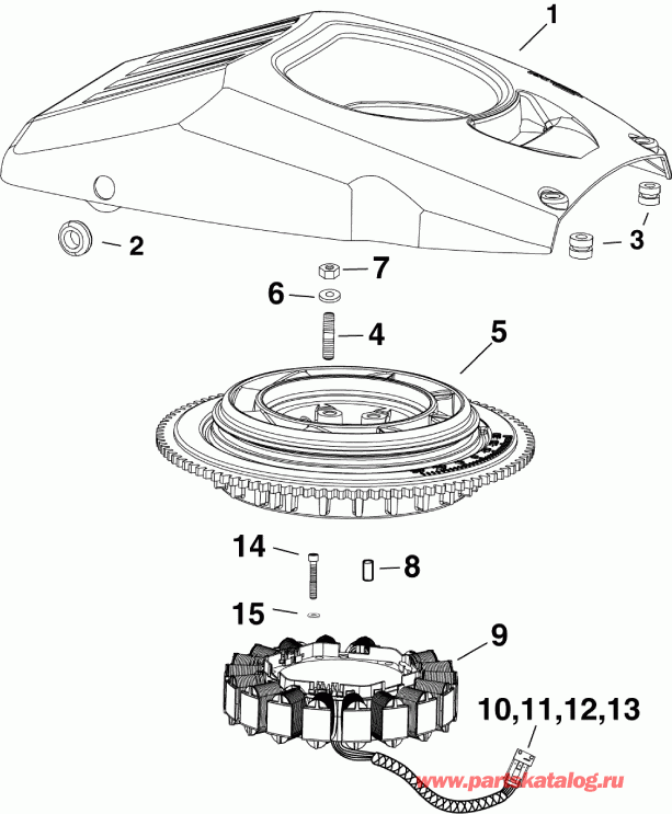 ����� EVINRUDE E175DMXSCF  - ywheel & Stator