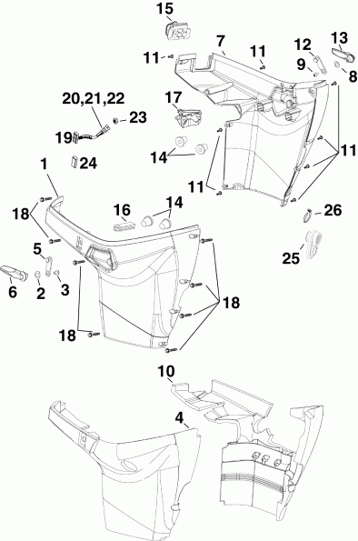 ��������� EVINRUDE E75DSLSCS  - wer Engine Cover / wer ������ ��������� (�����)