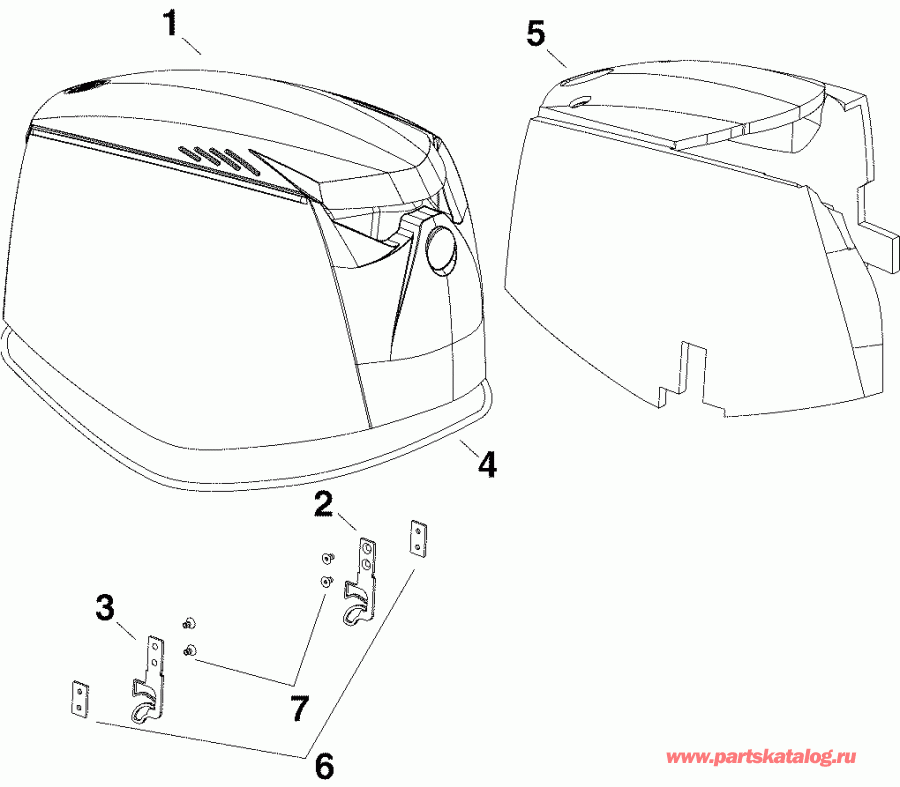 ��������� �������� ����� EVINRUDE E90WDEXSCS  - gine Cover