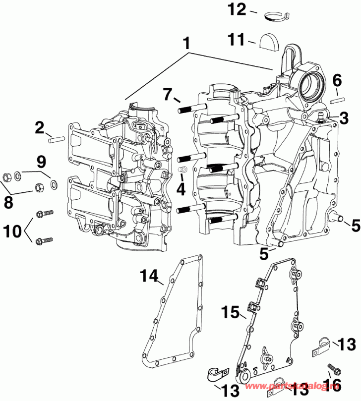��������� �������� ����� ������� E40DPLAGA  - cylinder & Crankcase - ������� & ������ ���������
