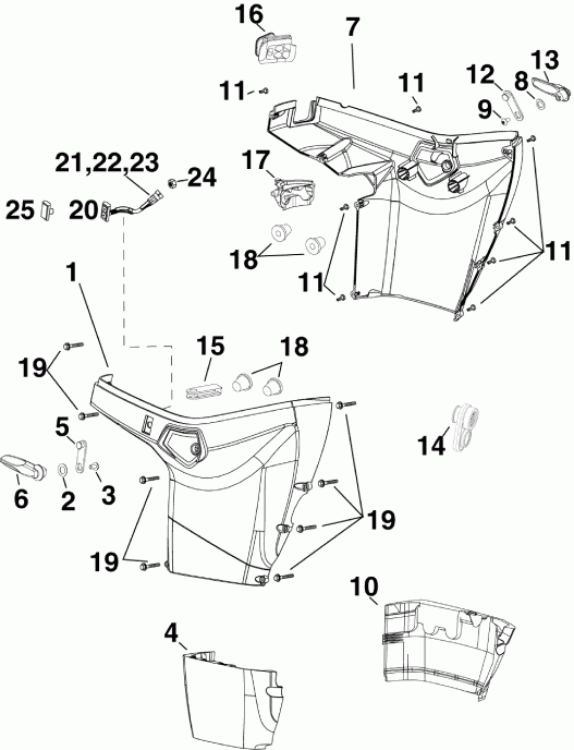   Evinrude E40DRGLAGB  -    / lower Engine Cover