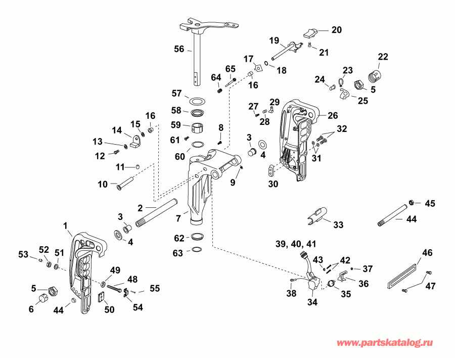 ��������� ��������� EVINRUDE E40HGLAGB - ITALY ONLY  - swivel Bracket (dg, Dp, Ds, Dt) / ���������� ��������� (dg, Dp, Ds, Dt)