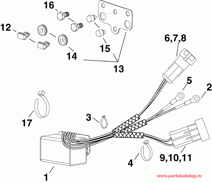   Evinrude E50DPGLAGA  - trim & Tilt  - trim & Tilt Relay