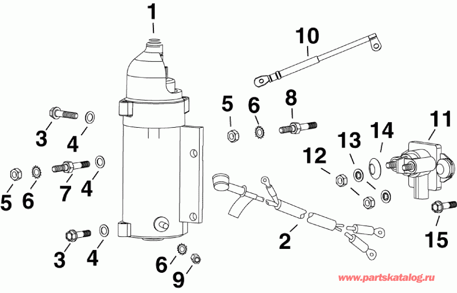 ����� Evinrude E60DGTLAGA  - electric Starter & Solenoid