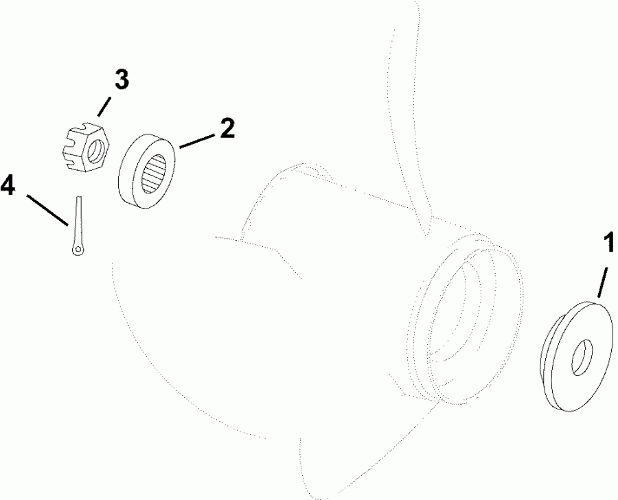 ��������� ��������� Evinrude E60DSLAGA  - propeller Hardware - �������� �������� �����