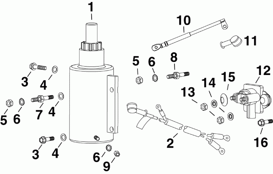 ��������� �������� ����� Evinrude E60DSLAGB  - electric Starter & Solenoid / �������������� & Solenoid