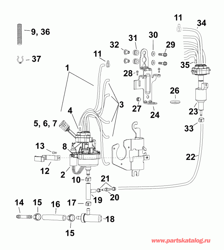 ��������� ����� EVINRUDE DE300CXAAB  - oil Pump (3.4 L) - �������� ����� (3.4 L)