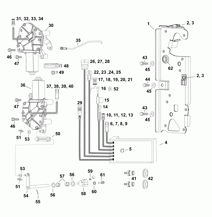 �������� ��������� ����� Evinrude DE300CXAAD  - electronic Shift And Throttle