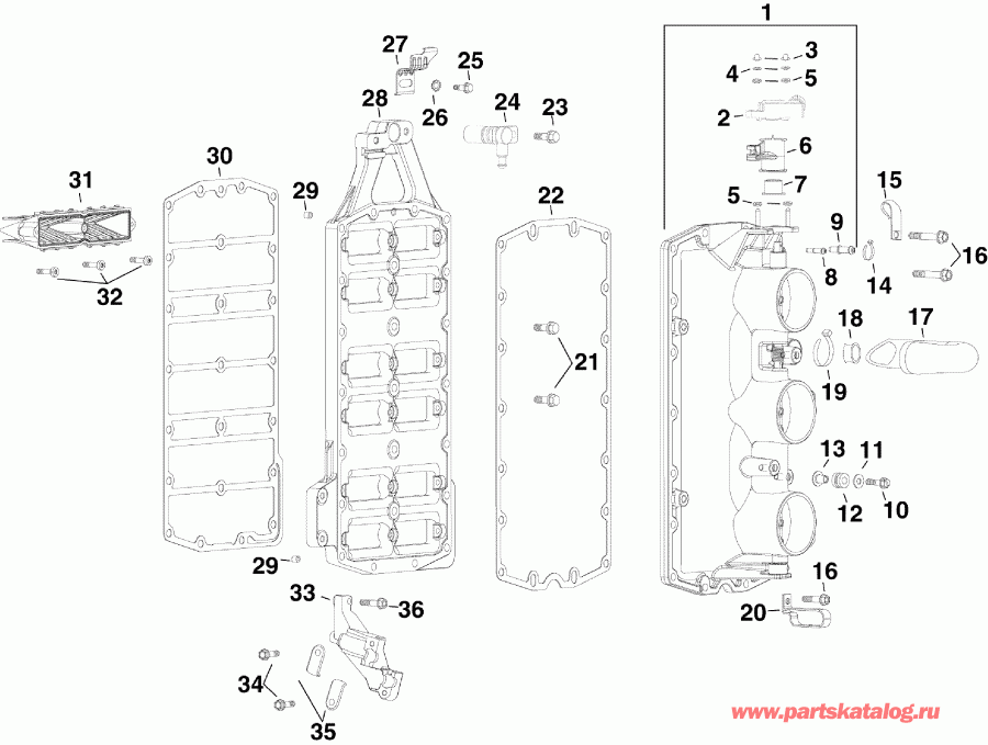   Evinrude DE300CXAAD  -     - intake Manifold Assembly