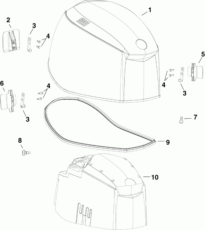   EVINRUDE DE300PXAAB  -   () - engine Cover