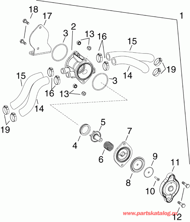 �������� ��������� ����� EVINRUDE E225DHXAAD  - ������ ������ �������� ����