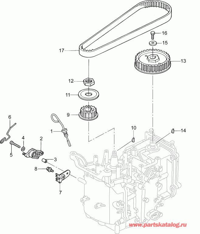    EVINRUDE B10RGL4ABA  - timing Belt & Pulleys /   & s