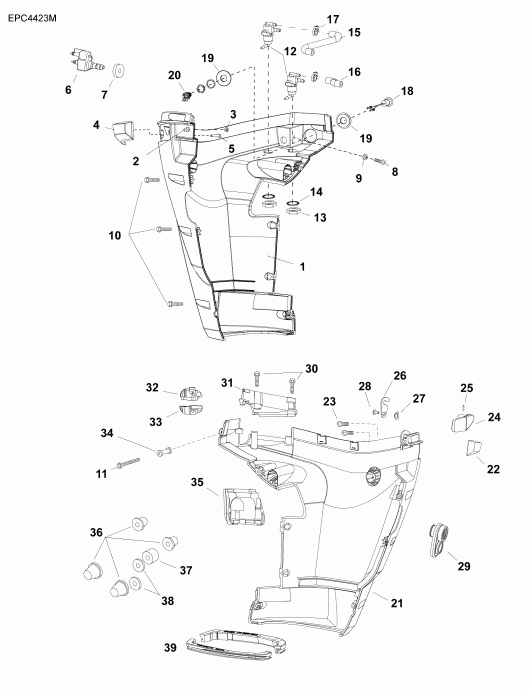 ����� ������� B30MRLABB  - lower Engine Cover - ������ ������ ���������