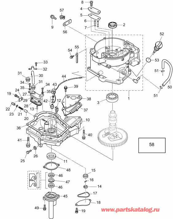 ��������� �������� ����� ������� B4RGL4ABB  - cylinder & Crankcase - ������� & ������ ���������