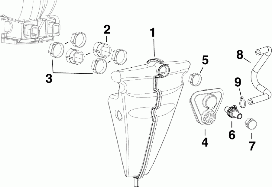   Evinrude DE200PXABF  - muffler / muffler