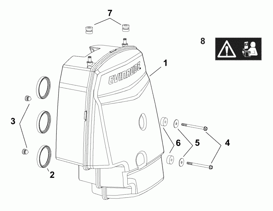 �������� ��������� ����� EVINRUDE DE225PXABB  - air ��������� / air Silencer
