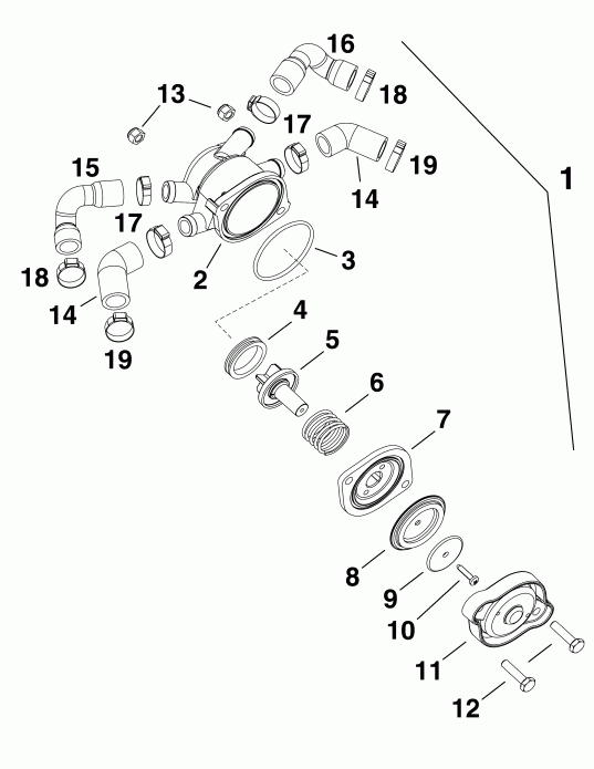  EVINRUDE E115DHLABA  -     - water Pressure Relief Valve