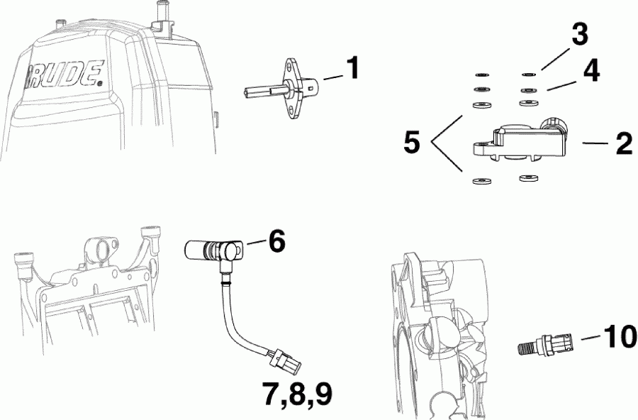 �������� ����� EVINRUDE E135DHLABA  - ������� / sensors