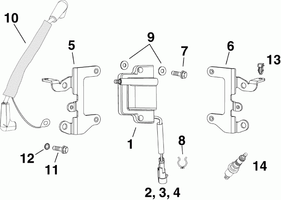   Evinrude E135HCXABG  -  s / ignition Coils