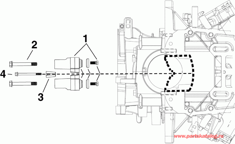   Evinrude E135HGXABF  - upper Engine Mounts