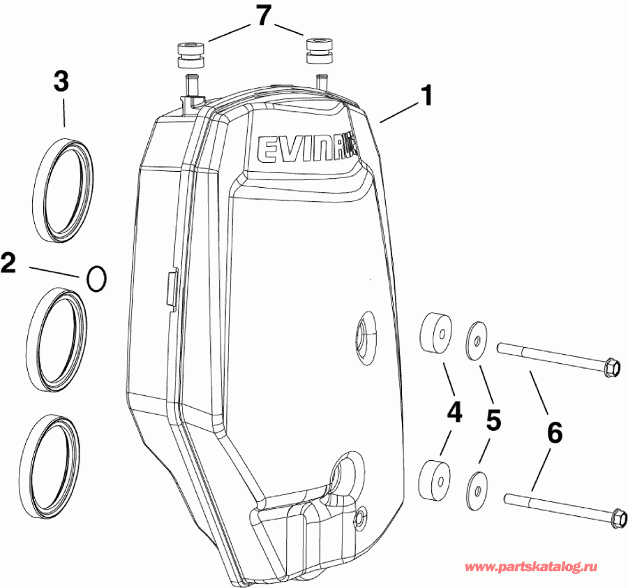    Evinrude E135HSLABF  - air Silencer