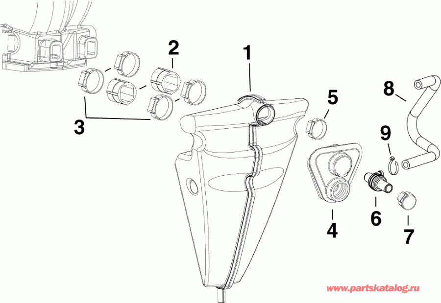 ��������� ��������� EVINRUDE E150DBXABB  - muffler - muffler