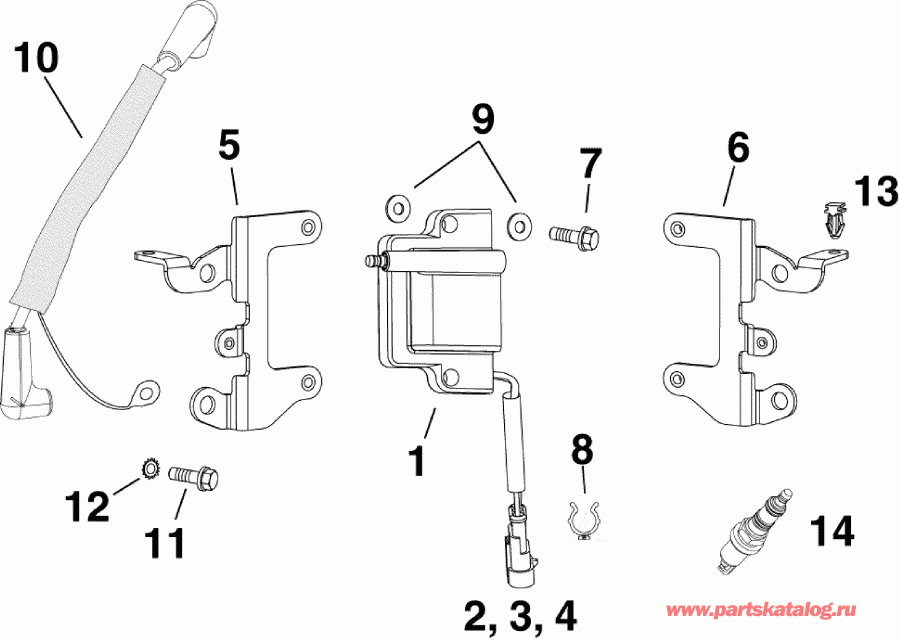 ��������� ��������� EVINRUDE E150DGLABG  - ignition Coils - ������� ���������s