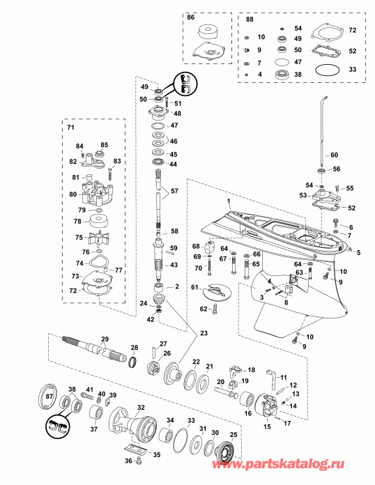 ��������� ������� E150DHLABA  - gearcase, L2-type / ��������, L2-type