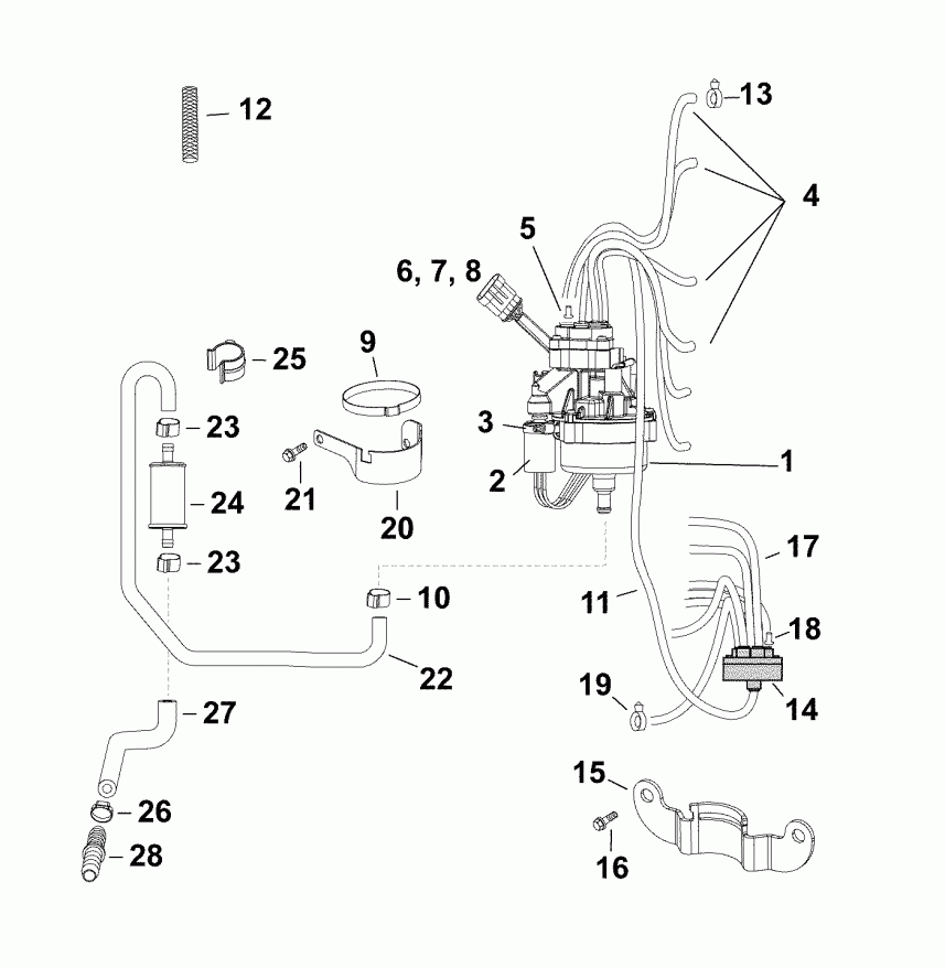 ��������� ����� Evinrude E150DPLABB  - �������� ����� - oil Pump