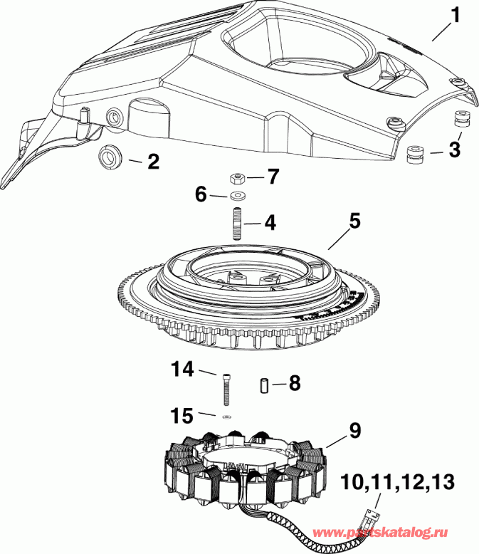     E150DSLABB  -  &  - flywheel & Stator