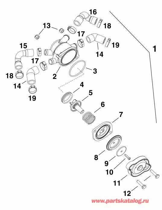  EVINRUDE E150DSLABB  - water Pressure Relief Valve