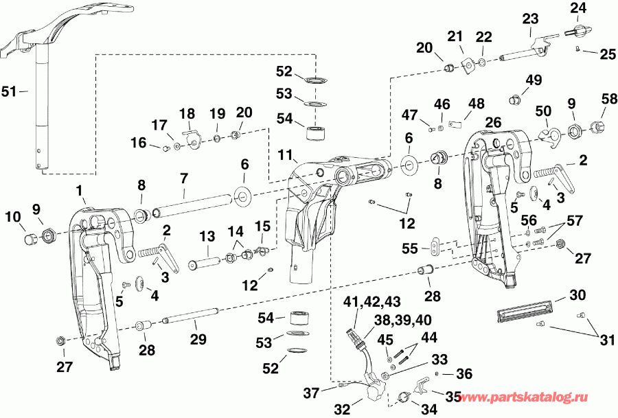 �������� ����� ������� E15DHPLABB  - swivel Bracket - 15 H.o. - ���������� ��������� - 15 H.o.