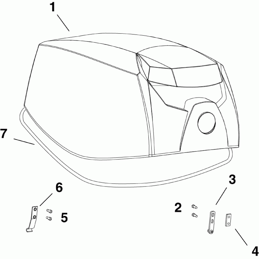    Evinrude E15DHTLABA  - engine Cover -   ()