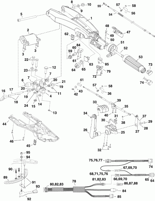   Evinrude E15DHTLABA  - tiller Arm /  ( )