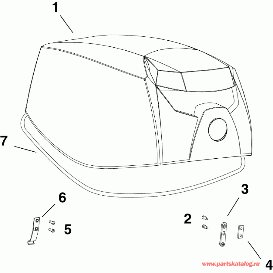��������� Evinrude E15HTSXABA  - engine Cover - ������ ��������� (�����)