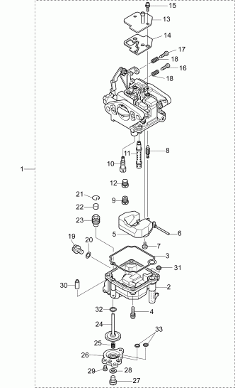  EVINRUDE E15RG4ABB  - carburetor Assembly /   