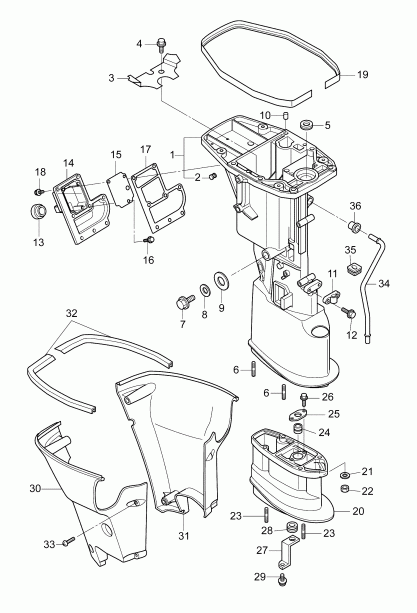 ����� ������� E15RG4ABB  - ������ ���� �������� / driveshaft Housing
