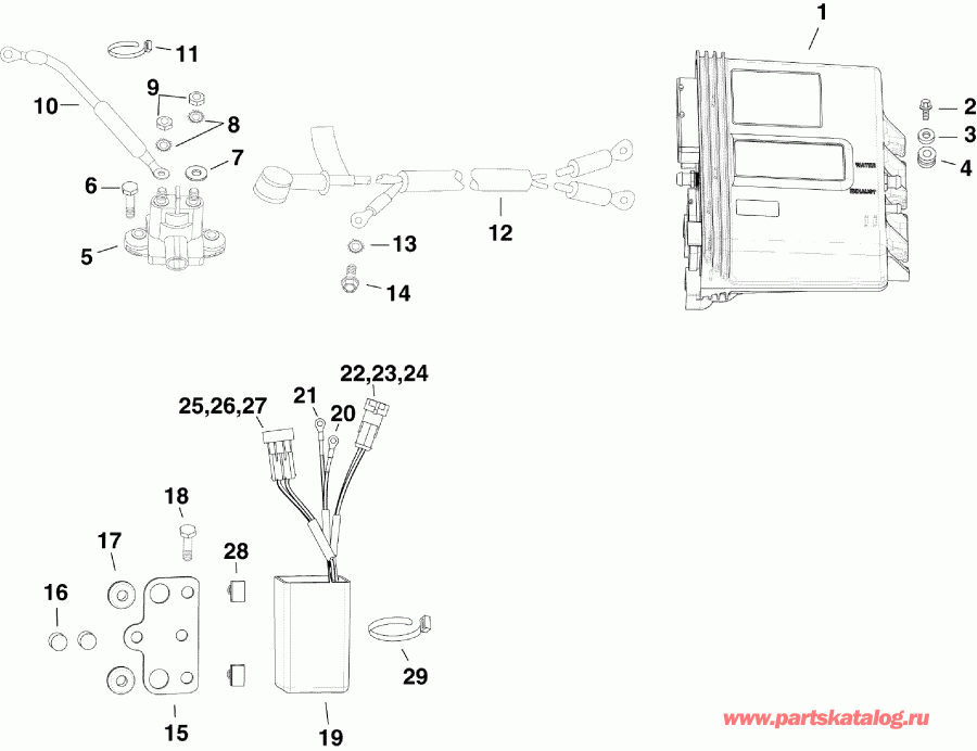 ��������� ����� EVINRUDE E175DGLABB  - ���������� ��������� / electrical Components